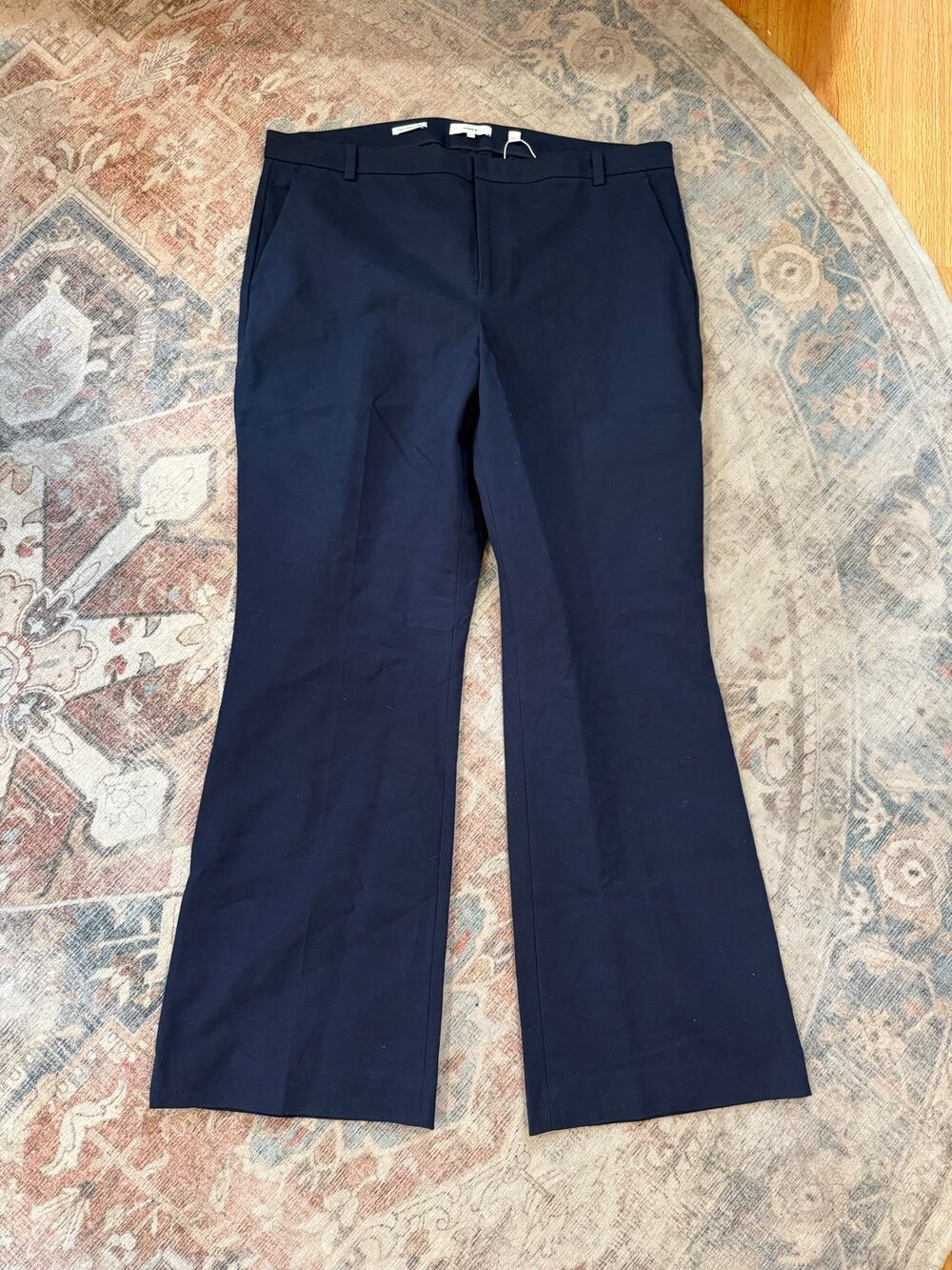 VINCE NWT Cotton Blend Bootcut Pants – Navy Blue, Size 16, MP $375